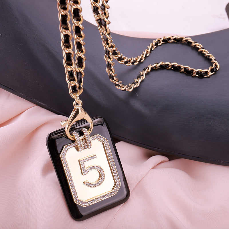 Wholesale Crystal Full Diamond Pendant Alloy Necklaces